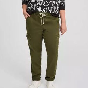 Torrid Weekend Straight Cargo Pants green (deep depths) Size 1R (1X 14-16)